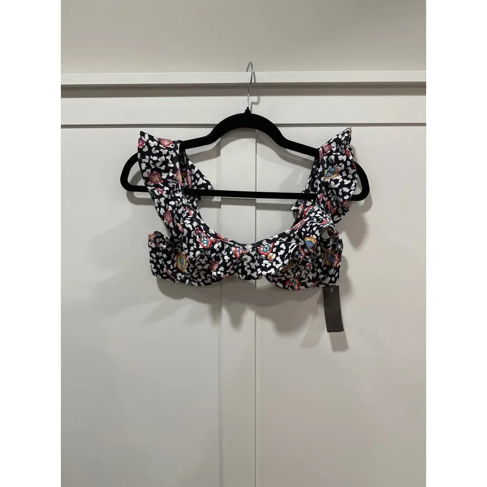 Caroline Constas Anastasia Bikini Top Size L and Lotus Bikini Bottom Size M Set
